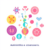 Illustration of proteins, cells, joints, and immune system icons on a clean background highlighting healthcare and patient empowerment.